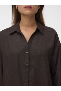 Vero Moda VMMELANEY QUEENY LS SHIRT WVN NOOS chocolate torte