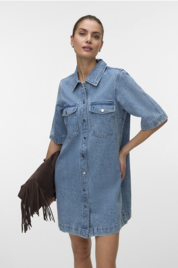 Vero Moda VMFENJA 2/4 SHORT DENIM DRESS GA NO: