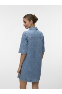 Vero Moda VMFENJA 2/4 SHORT DENIM DRESS GA NO: light blue denim