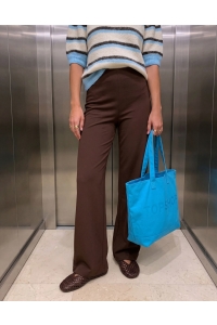Vero Moda VMBERLIN ZAMIRA MW WIDE PANT NOOS chocolate torte