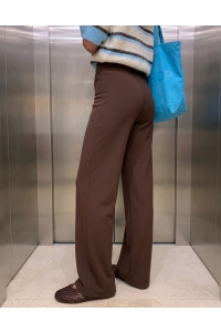 Vero Moda VMBERLIN ZAMIRA MW WIDE PANT NOOS chocolate torte