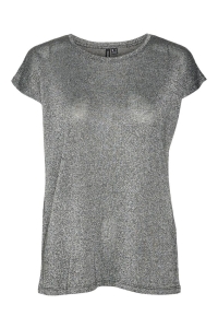 Vero Moda VMSARAH AVA SS TOP JRS GA NOOS black/silver lurex