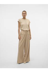 Vero Moda VMSARAH AVA SS TOP JRS GA NOOS silver mink/gold lurex