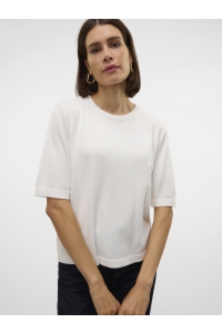 Vero Moda VMSILJE 2/4 O-NCK OVERSIZE PULL GA : snow white