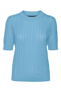 Vero Moda VMMORENA 2/4 O-NECK PULLOVER GA BOO: airy blue