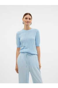 Vero Moda VMMORENA 2/4 O-NECK PULLOVER GA BOO: airy blue