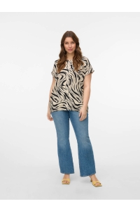 Vero Moda VMCPOET SS TOP JRS GA BOO CUR birch/buki