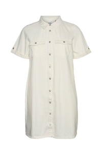 Vero Moda VMCJENNIE SS SHORT DENIM DRESS GA C: cloud dancer