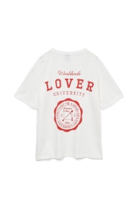 Vero Moda VMSOFIE MIA SS TOP BOX JRS GA snow white/lover