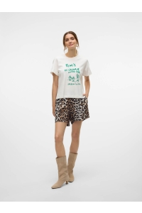 Vero Moda VMSONYA METTE SS TOP BOX JRS GA snow white/tonis ice cream