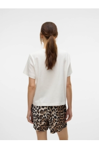 Vero Moda VMSONYA METTE SS TOP BOX JRS GA snow white/tonis ice cream