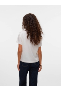 Vero Moda VMSOLVEI METTE SS TOP BOX JRS SPE G: snow white/hearts