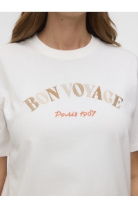 Vero Moda VMSARA MIA SS TOP BOX JRS SPE GA snow white/new bonvoyage