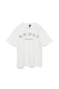 Vero Moda VMSARA MIA SS TOP BOX JRS SPE GA snow white/new bonvoyage