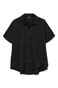 Vero Moda VMMELANEY QUEENY SS SHIRT WVN GA black
