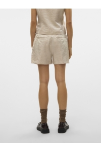 Vero Moda VMLIANA MW SHINY SHORTS oatmeal