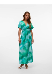 Vero Moda VMVADE S/S V-NECK ANKLE DRESS WVN L: bosphorus/vade