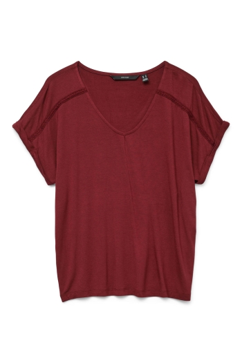 Vero Moda VMVANESSA SS V-NECK TOP JRS GA