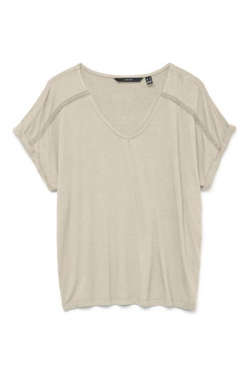 Vero Moda VMVANESSA SS V-NECK TOP JRS GA