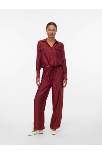 Vero Moda VMTOMA LS TIE SHIRT WVN syrah