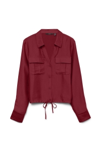 Vero Moda VMTOMA LS TIE SHIRT WVN biking red
