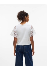 Vero Moda VMPANNA 2/4 TOP JRS snow white