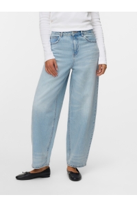 Vero Moda VMBILLIE HR BARREL ANK JEANS LI3146: light blue denim