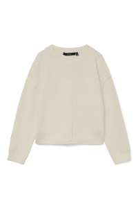 Vero Moda VMBESTI LS O-NECK PULLOVER BOO birch/w. melange