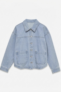 Vero Moda VMJAMIE LS DENIM SHACKET MIX GA NOO: light blue denim