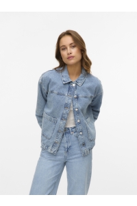 Vero Moda VMJAMIE LS DENIM SHACKET MIX GA NOO: light blue denim