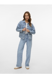 Vero Moda VMJAMIE LS DENIM SHACKET MIX GA NOO: light blue denim