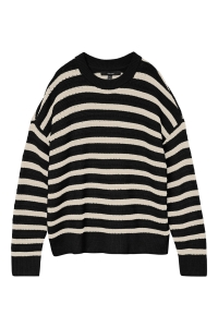 Vero Moda VMCALLA LS O-NECK PULLOVER black/w. birch