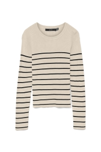 Vero Moda VMGIZELLE LS O-NECK PULLOVER birch/black