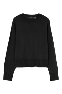 Vero Moda VMGOLD ART LS O-NECK PULLOVER black