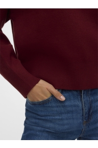 Vero Moda VMGOLD ART LS O-NECK PULLOVER syrah