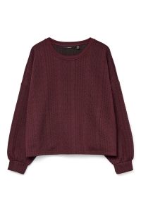 Vero Moda VMJANNI LS O-NECK SWEATSHIRT JRS GA winetasting