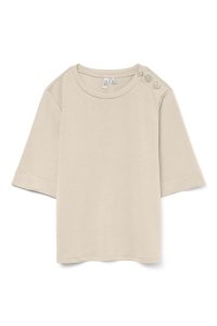 Vero Moda VMFREYA 2/4 O-NECK TOP JRS BTQ GA birch