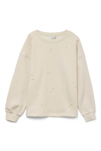 Vero Moda VMFATILDA L/S SWEATSHIRT JRS BTQ birch/pearls