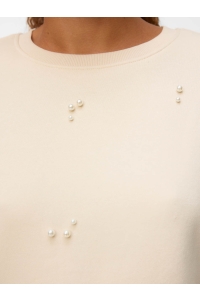Vero Moda VMFATILDA L/S SWEATSHIRT JRS BTQ birch/pearls