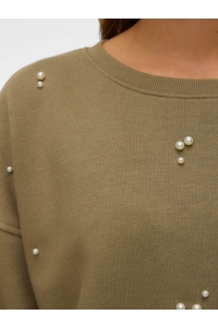 Vero Moda VMFATILDA L/S SWEATSHIRT JRS BTQ mermaid/tone-in-tone pearls