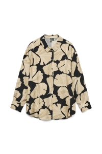 Vero Moda VMCLUCY IBEN LS O/S SHIRT WVN GA CU: black/iben