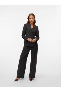 Vero Moda VMBESTIE MW WIDE STRAP PANT dark grey melange/as offer sampl