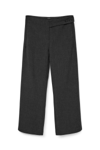 Vero Moda VMBESTIE MW WIDE STRAP PANT dark grey melange/as offer sampl