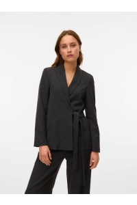 Vero Moda VMBESTIE LS LOOSE STRAP BLAZER dark grey melange/as offer sampl