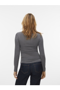 Vero Moda AWGLESHA LS ROLL NECK TOP NOOS medium grey melange