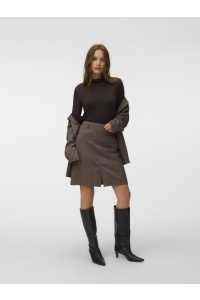 Vero Moda AWGLESHA LS ROLL NECK TOP NOOS chocolate torte