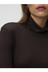 Vero Moda AWGLESHA LS ROLL NECK TOP NOOS chocolate torte