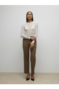 Vero Moda AWTESSY LS O-NECK LACE TOP NOOS snow white