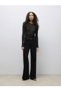 Vero Moda AWTESSY LS O-NECK LACE TOP NOOS black