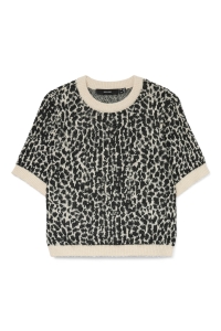Vero Moda VMWOW 2/4 O-NECK PULLOVER birch/w. black